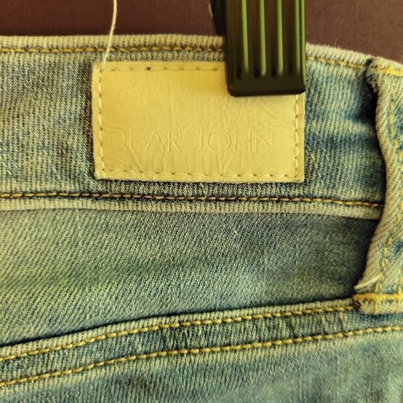 Dear John Playback Cropped Straight Boyfriend Denim Jeans Distressed. Size 25 - Picture 3 of 6